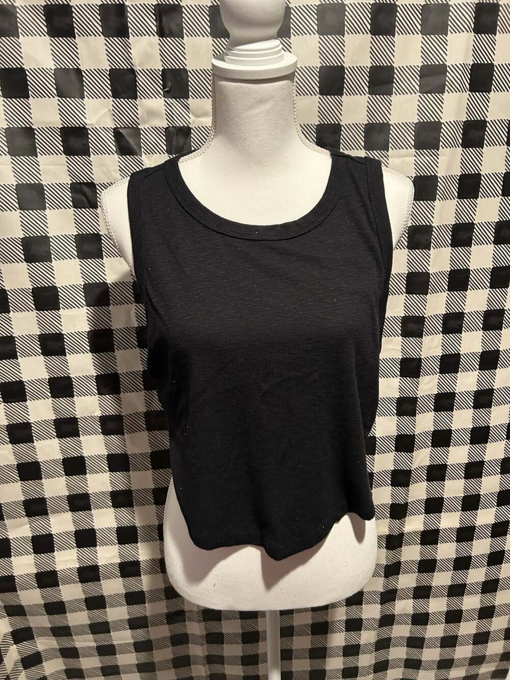 JoyLab Women's Ribbed Muscle Tank Top Black Size L